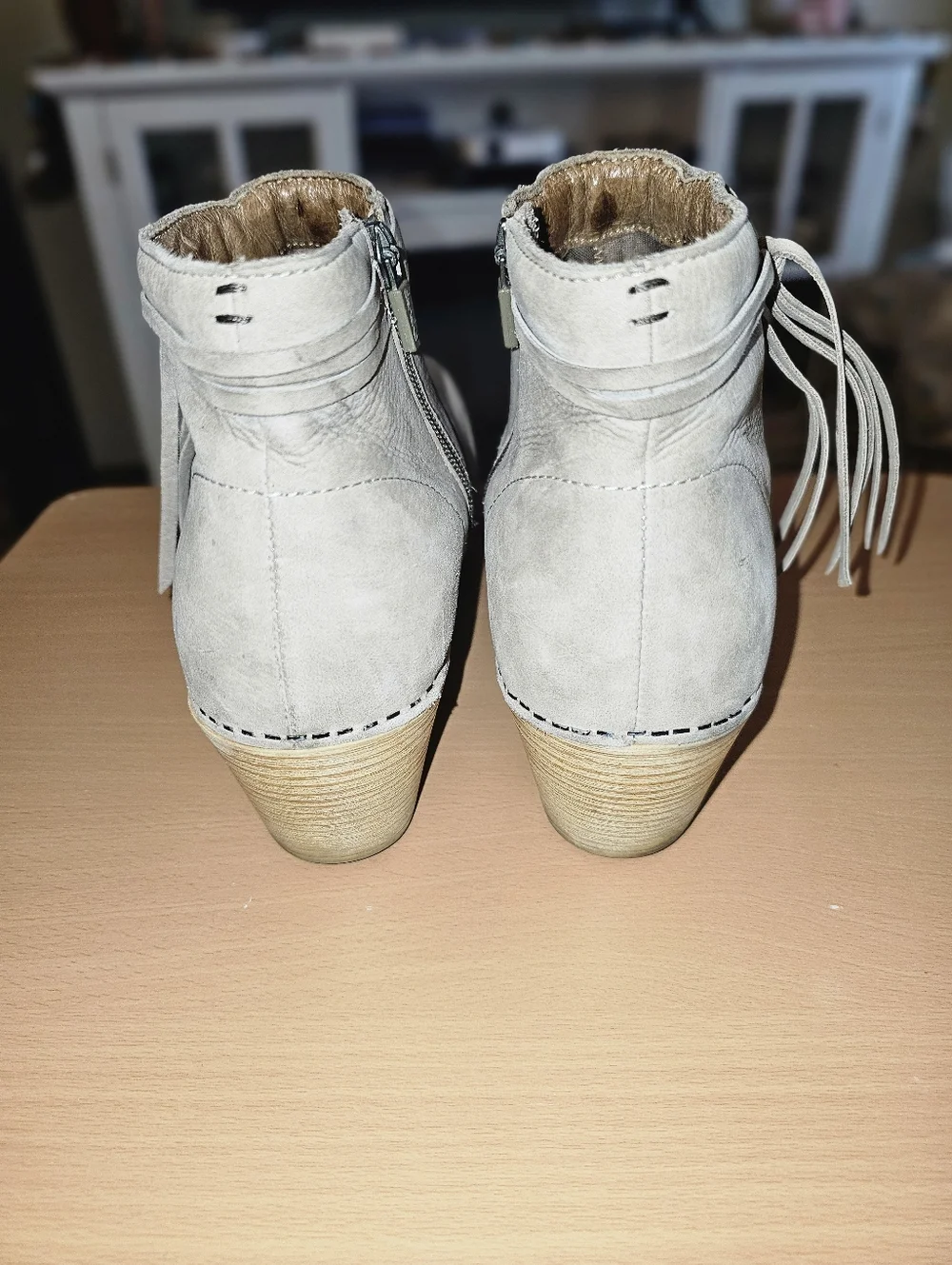 DANSKO 'Sand' Ankle Boots Booties Fringe Deco 11.5-12/42 NICE PRE-OWNED!